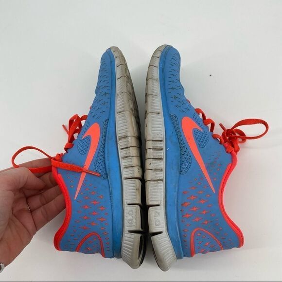 Nike Free 4.0 V2 - red and light blue size 8 - Picture 8 of 12